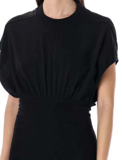 Shop Drkshdw Cotton Cinched S/l Mini Dress In Black