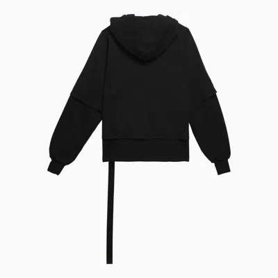 Shop Drkshdw Double Long Sleeve Hooded Black Cotton Sweatshirt For Men