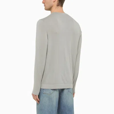 Shop Drumohr Men's Grey Cotton Crewneck Sweater