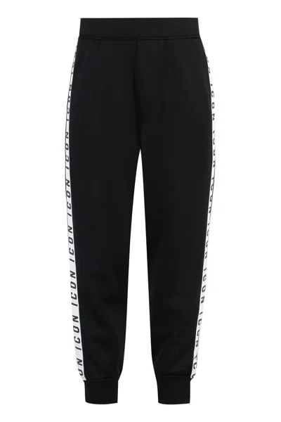 Shop Dsquared2 Dan Joggers With Icon Bands In Black