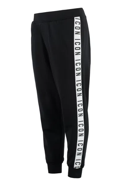 Shop Dsquared2 Dan Joggers With Icon Bands In Black