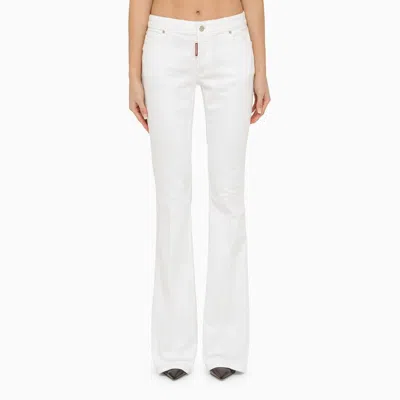 Shop Dsquared2 White Cotton Trousers