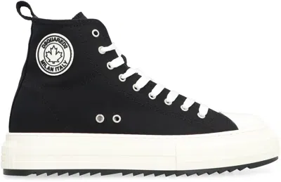 Shop Dsquared2 New Arrival: Men's High-top Sneakers In Black | Fw23 Collection In Green