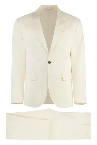 Shop Dsquared2 Two-piece Cotton Suit In Panna