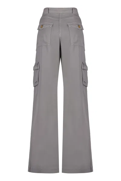 Shop Elisabetta Franchi Grey Cargo Trousers For Women