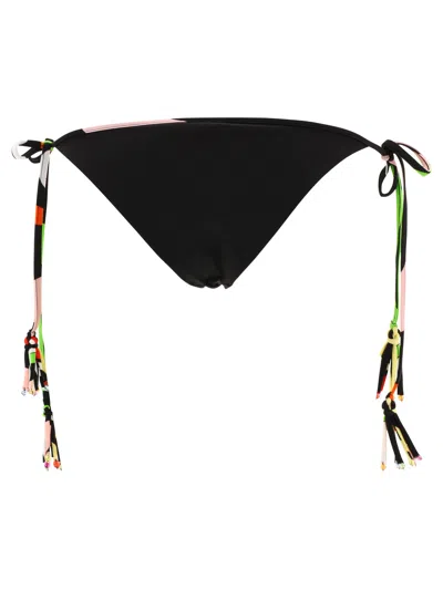 Shop Emilio Pucci Black Marmo Printed Bikini Briefs For Women