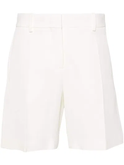 Shop Ermanno Scervino Linen Blend Shorts In White