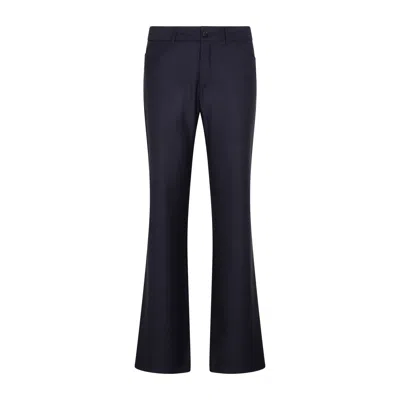 Shop Etro Bootcut Trousers In Blue