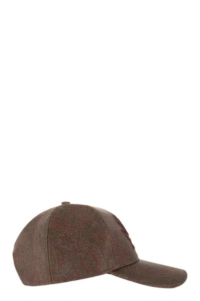 Shop Etro Paisley Print Baseball Cap For Women In Brown