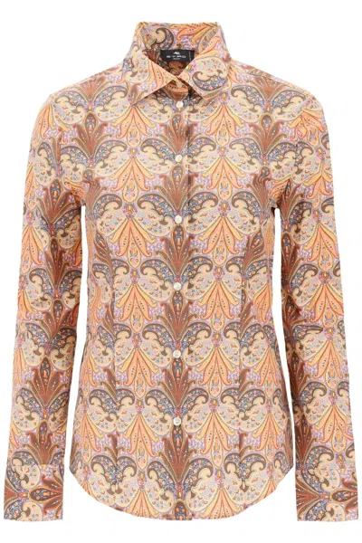 Shop Etro Stunning Slim Fit Shirt With Vibrant Paisley Pattern For Women In Multicolor