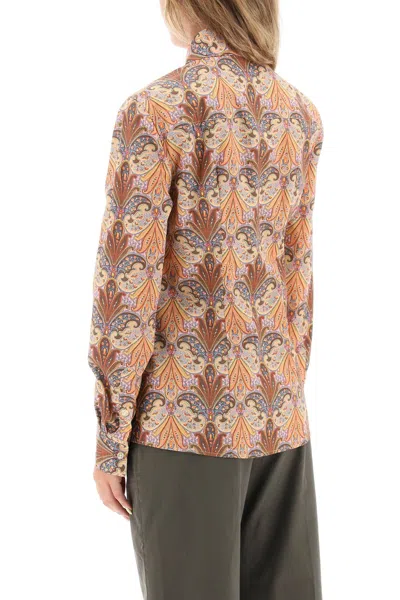 Shop Etro Stunning Slim Fit Shirt With Vibrant Paisley Pattern For Women In Multicolor
