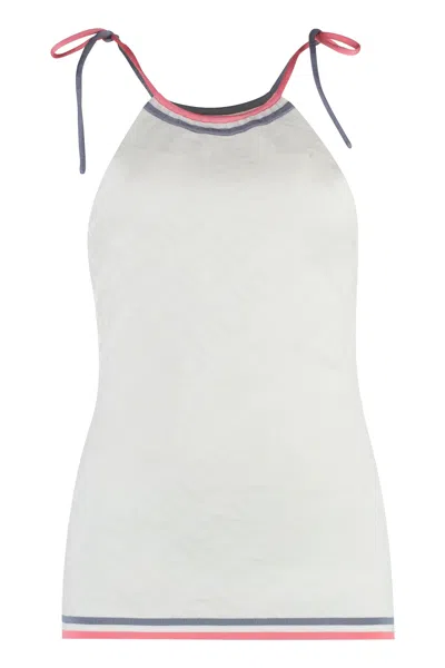 Fendi Ivory Viscose Blend Top In White