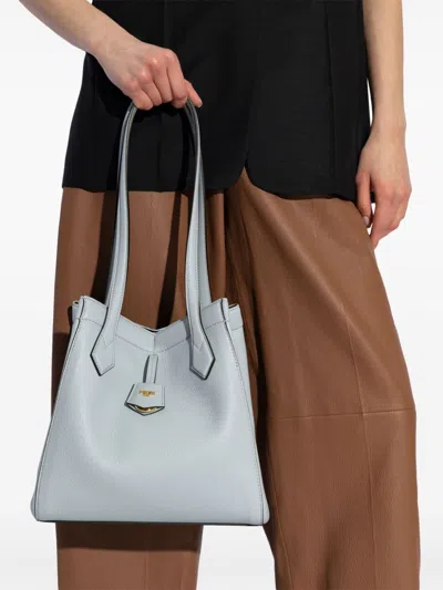 Shop Fendi Stylish Blue Foldover Handbag For Women In Aniceos