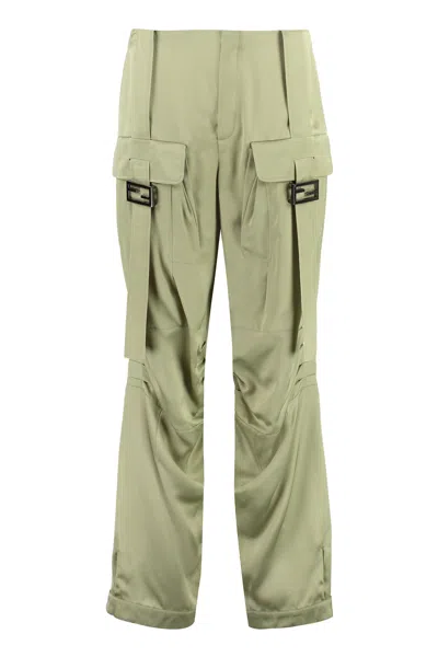 Fendi Ff Baguette Pants In Green