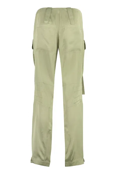 Shop Fendi Green Cargo Trousers For Women