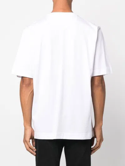 Shop Fendi Men's White Vichy Check T-shirt For Fw22 In Bianco