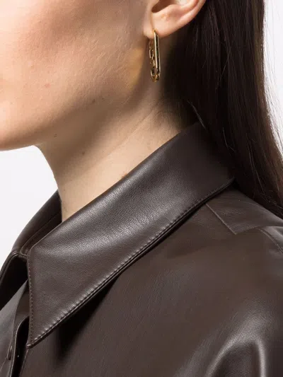 Shop Fendi O'lock Single Earring In Gold