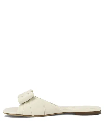 Shop Ferragamo "lylas" Sandals In White