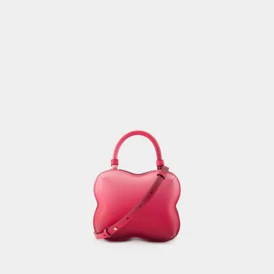 Shop Ganni Butterfly Small Gradient Handbag In Pink