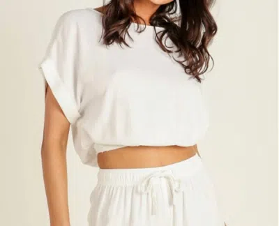 Stillwater The Pacific Crop Top In White In White