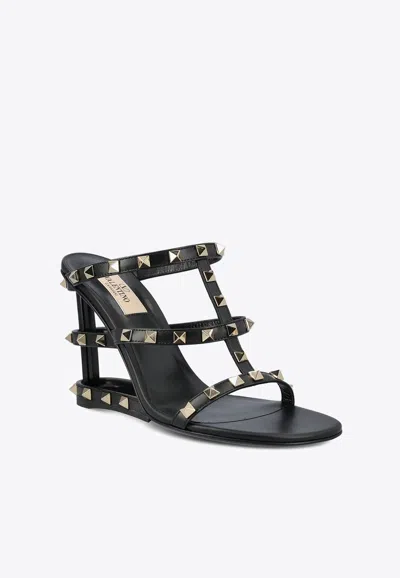 Valentino Garavani Woman Sandals Black Size 8 Leather In Black