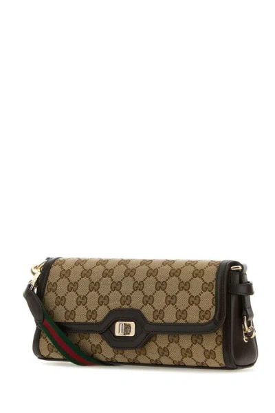 Shop Gucci Woman Original Gg Fabric Small  Luce Shoulder Bag In Multicolor