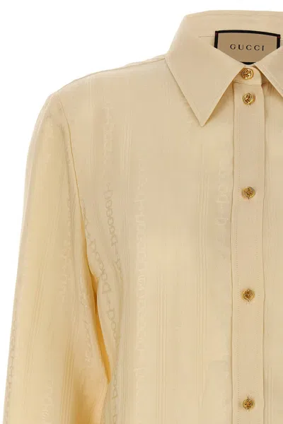 Shop Gucci Women 'morsetto' Shirt In White