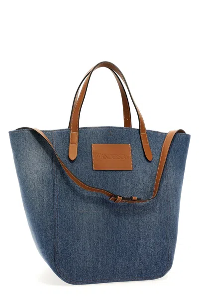 Shop Jw Anderson J.w.anderson Women 'belt Tote Cabas' Shopping Bag In Blue