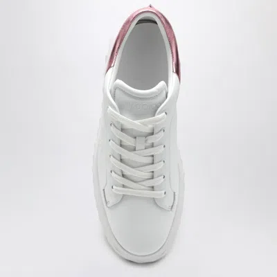 Shop Jimmy Choo Diamond Maxi White/pink Metallic Sneaker Women