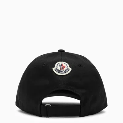 Shop Moncler Black Baseball Cap With Logo Men In White