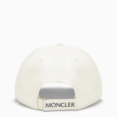 Shop Moncler White Baseball Cap With Logo Men