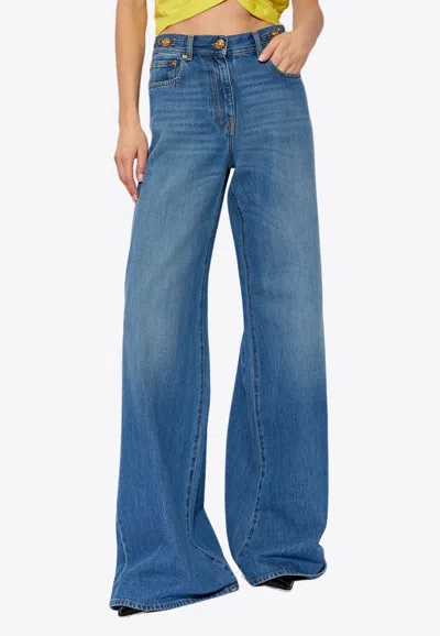 Versace La Medusa Jeans In Blue