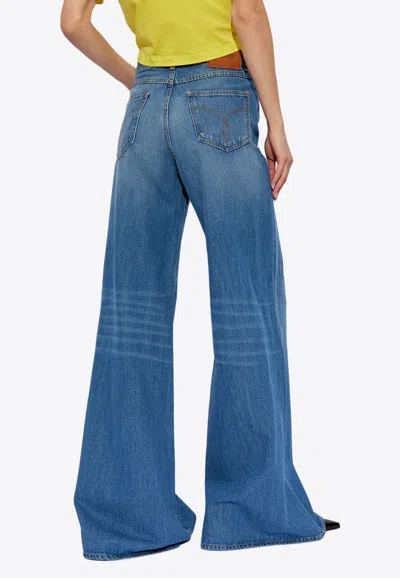Versace La Medusa Jeans In Blue