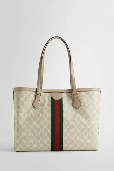Shop Gucci Woman Beige Tote Bags