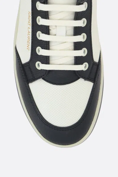 Shop Saint Laurent Sneakers In Coffee+white+black