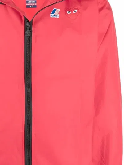 Shop Comme Des Garçons Play Comme Des Garcons Play Jackets In Red