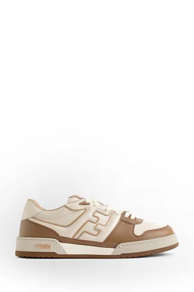 Shop Fendi Sneakers In Brown
