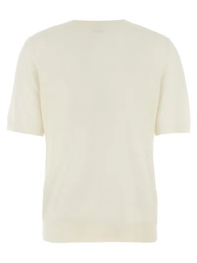 P.a.r.o.s.h Parosh Linfa Short Sleeve Sweater In White