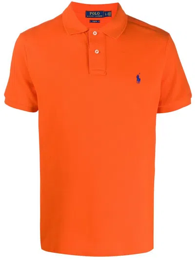 Shop Polo Ralph Lauren T-shirts And Polos In Sailing Orange/c7318