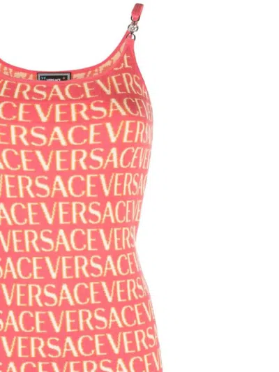Shop Versace Dresses In Fuxia+rosa