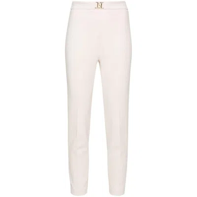 Shop Elisabetta Franchi Pants In Neutrals