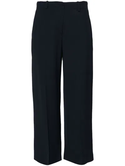 Erika Cavallini Straight-leg Cropped Trousers In Blue