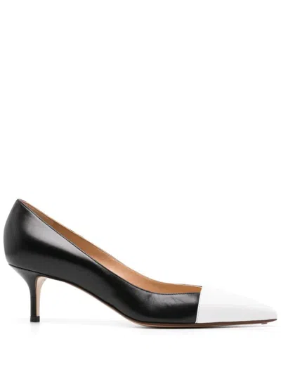 Francesco Russo 55mm Leather Pumps In N White Black