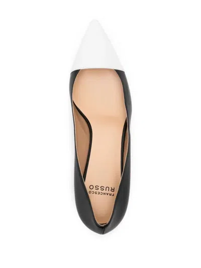 Francesco Russo 55mm Leather Pumps In N White Black