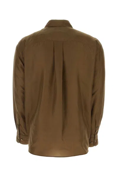 Shop Lemaire Shirts In Brown