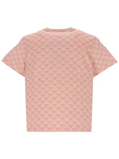 Shop Mcm T-shirts And Polos In Silver Pink