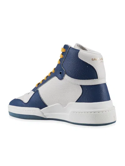 Saint Laurent High Top Lace Up Sneakers In Multicolour
