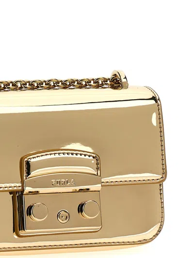 Shop Furla 'metropolis Mini' Crossbody Bag In Gold