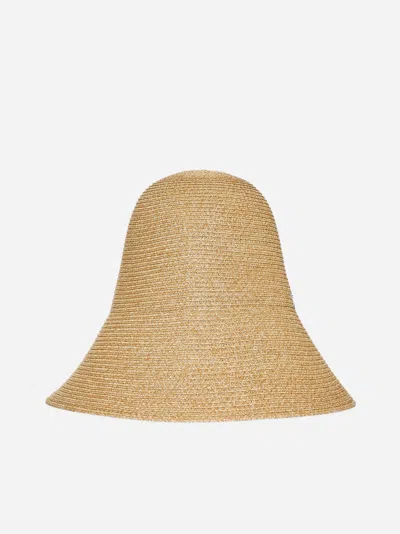 Shop Totême Woven Straw Hat In Creme