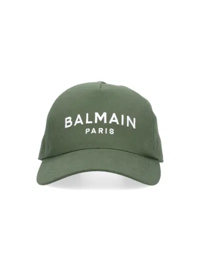 Shop Balmain Hats In Green
